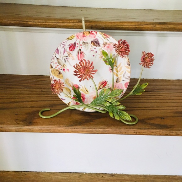 Vintage Floral Plate Frame Book Holder - Picture 2 of 4